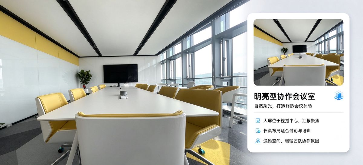 展厅接待实景 2 — 企业展厅与访客接待:产品演示 + 远程讲解 + 签离一体